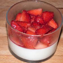 Panna cotta aux fraises